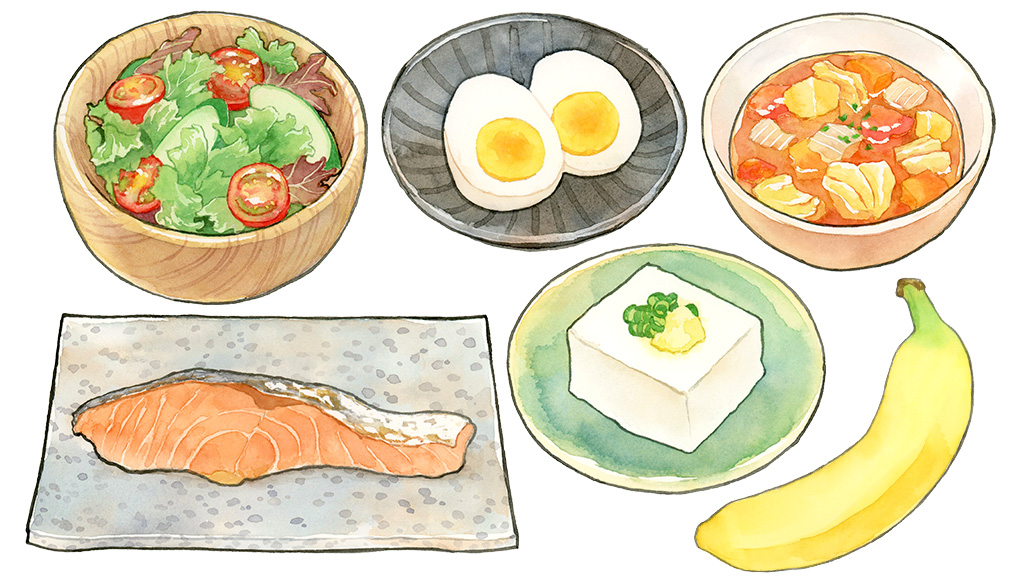 食事メニューのイラスト紹介ページのサムネイル