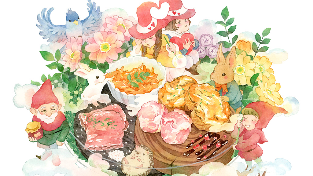 ダイニングバーのメニューイラスト紹介ページ用のサムネイル