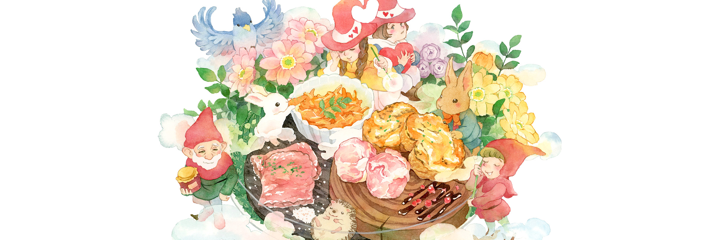 スライド３　フルーツの水彩イラスト